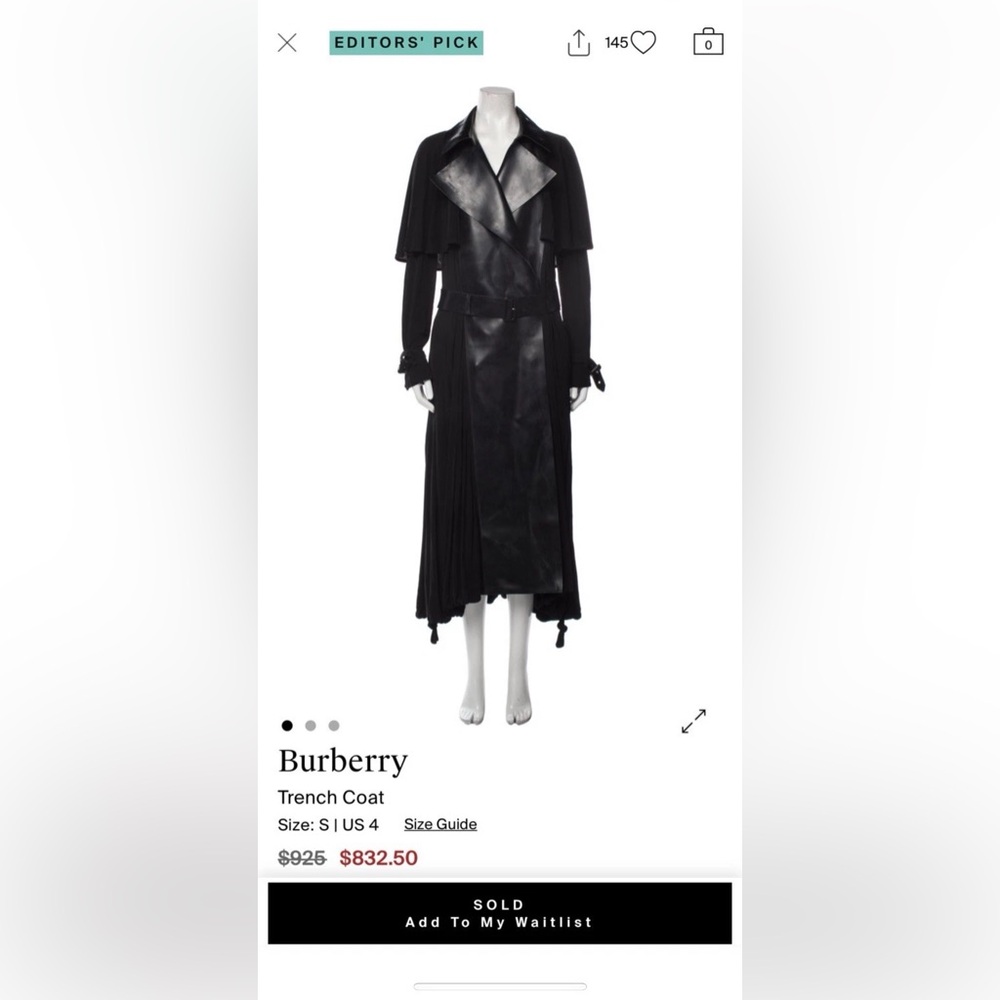 Burberry Trench coat black‎